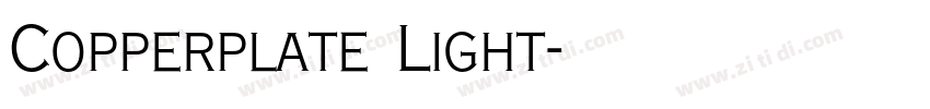 Copperplate Light字体转换